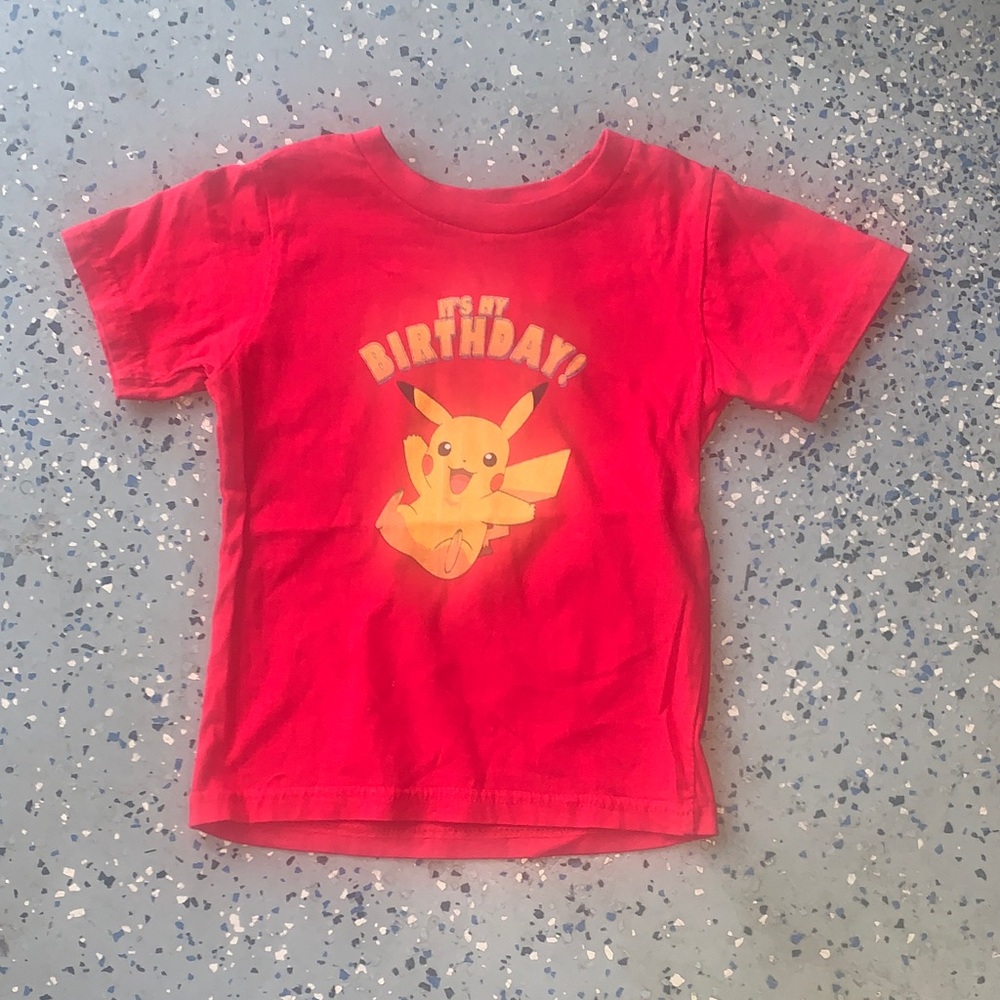 Red Pikachu Birthday Kids T-Shirt